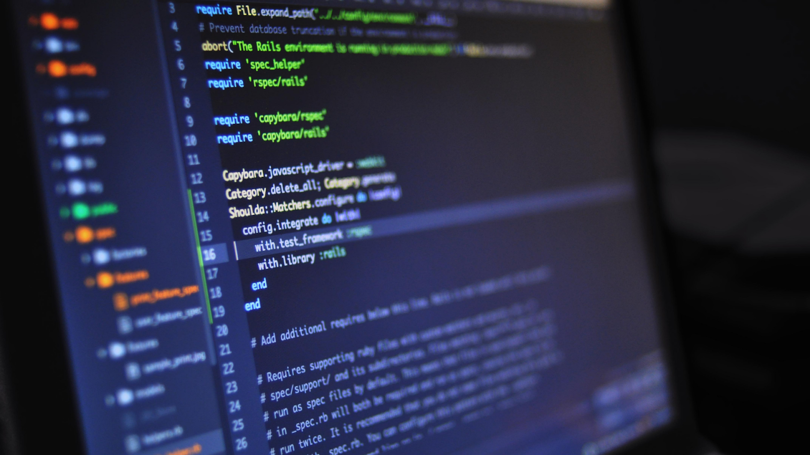 closeup of computer code