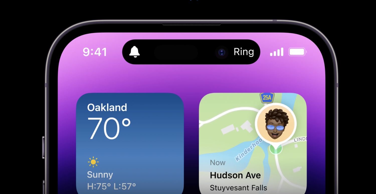 Apple dynamic island feature launch